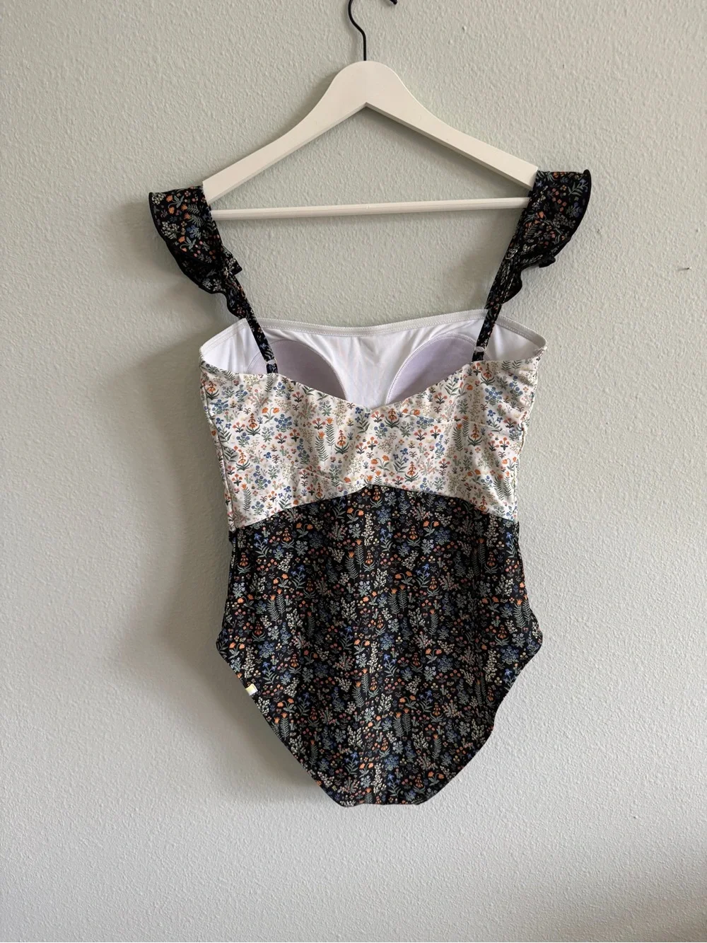 Summersalt Rifle Paper Co Floral Ruffle Strap One-Piece Swimsuit Size 10